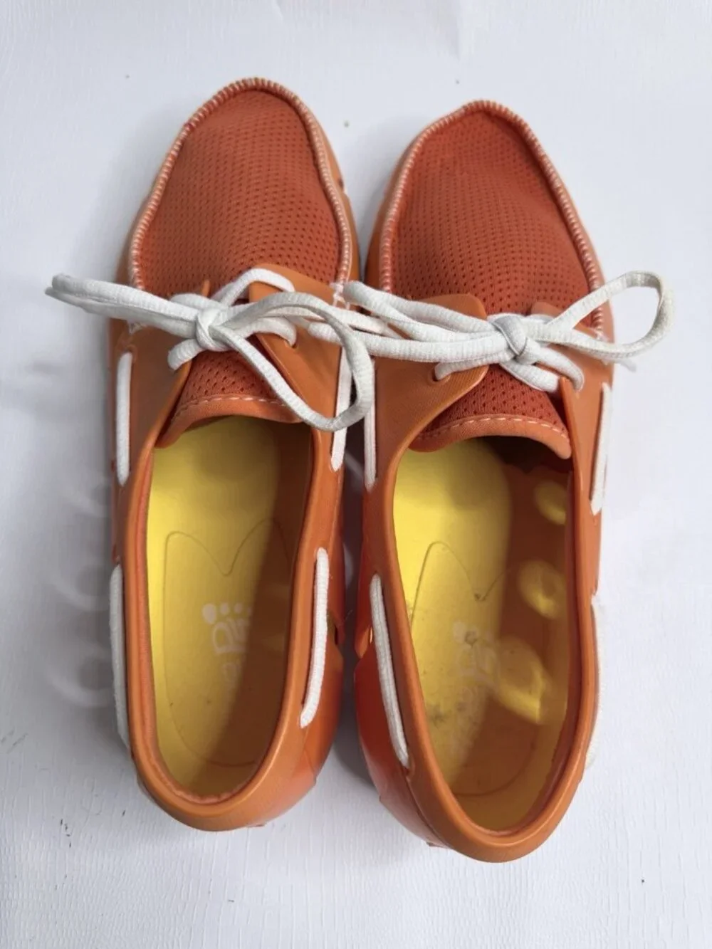 Five Flops Mens Boat Shoes Green Vented Lace Up Jelly Rubber Water Medium 8/9